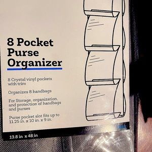 Brand new 8 pocket purse hanging closet organizer
